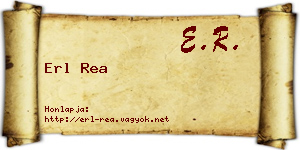 Erl Rea névjegykártya